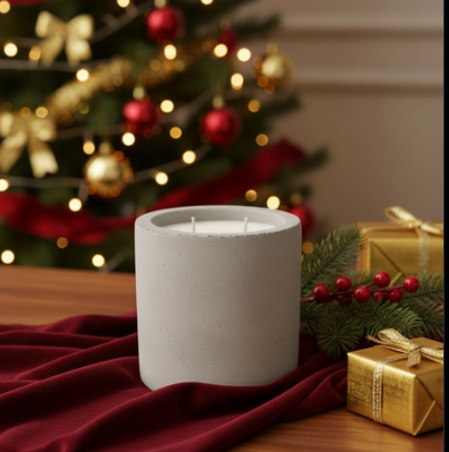 Concrete Pot Candles